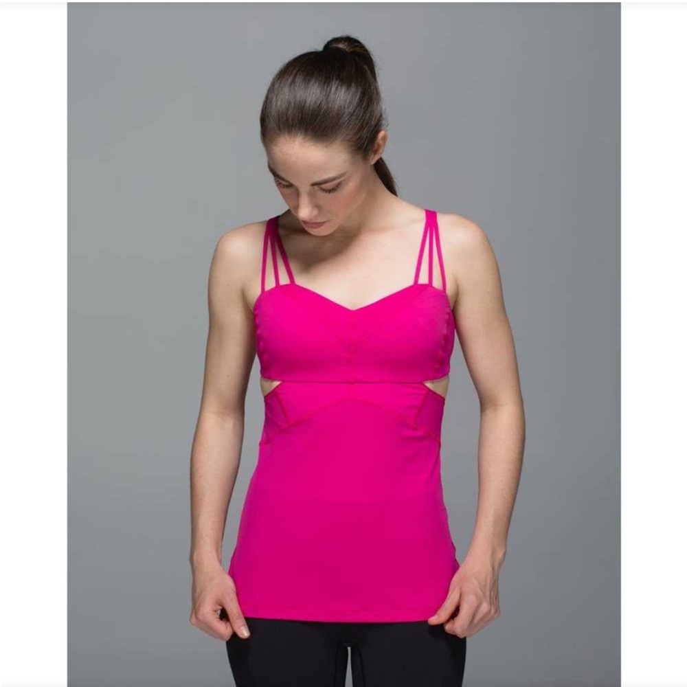 Lululemon pink cutout top